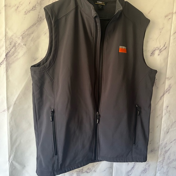 CORE 365 WEATHERTEC FULL ZIP VEST TOP - GREY - MENS LARGE - DIXIEPLY LOGO - Picture 2 of 9